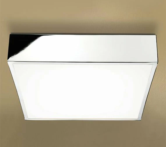 HIB Inertia LED Illuminated Square Chrome Ceiling Light - 0680 1 HIB Inertia LED Illuminated Square Chrome Ceiling Light - 0680