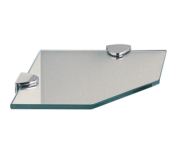 Miller Classic Clear Glass Corner Shelf 200mm - 292020 2 Miller Classic Clear Glass Corner Shelf 200mm - 292020 - Image 2