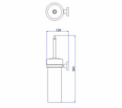 Crosswater Central Chrome Toilet Brush Holder - CE025C+ -UK Bathroom Products Sales 2024 QS V24238 2 mn