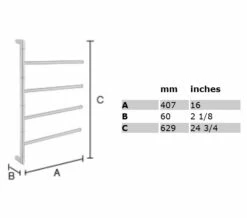 Smedbo Outline Polished Stainless Steel Swivel Arm Towel Bar -UK Bathroom Products Sales 2024 QS V26053 2 mn
