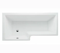 Cleargreen Ecosquare Left Handed White Shower Bath 1700 X 850mm