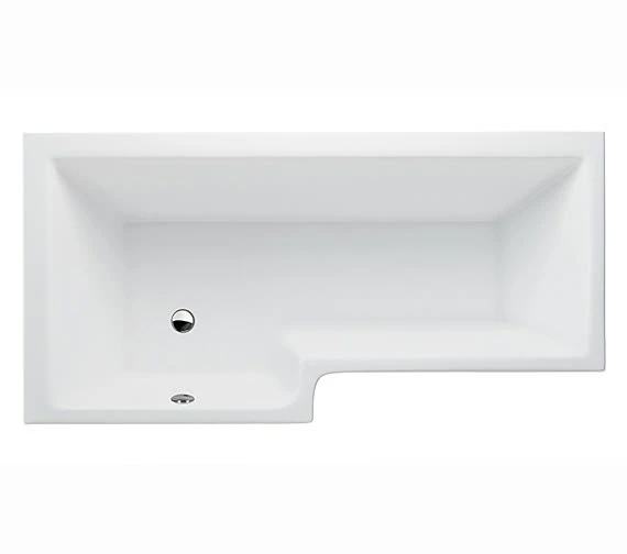 Cleargreen Ecosquare Left Handed White Shower Bath 1700 X 850mm 1 Cleargreen Ecosquare Left Handed White Shower Bath 1700 X 850mm