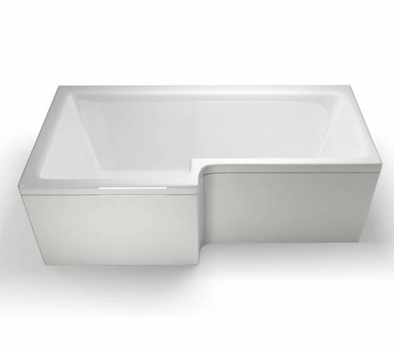 Cleargreen Ecosquare Left Handed White Shower Bath 1700 X 850mm 3 Cleargreen Ecosquare Left Handed White Shower Bath 1700 X 850mm - Image 3