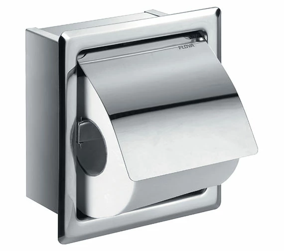 Flova Gloria Diamond Chrome Concealed Toilet Roll Holder 2 Flova Gloria Diamond Chrome Concealed Toilet Roll Holder - Image 2