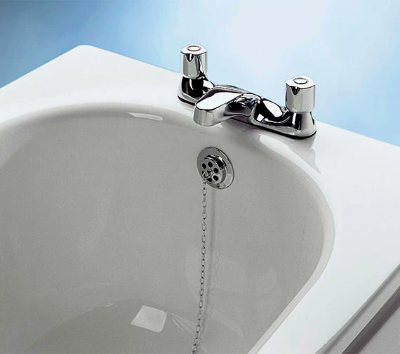 Twyford Celtic White Slip Resistant Steel Bath With Grips And Legs 1600 X 700mm 2 Twyford Celtic White Slip Resistant Steel Bath With Grips And Legs 1600 X 700mm - Image 2
