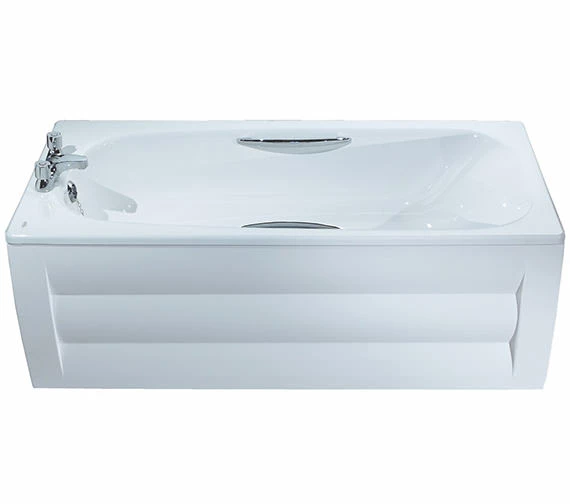 Twyford Shallow Slip Resistant White Steel Bath With Grips 1700 X 700mm 3 Twyford Shallow Slip Resistant White Steel Bath With Grips 1700 X 700mm - Image 3