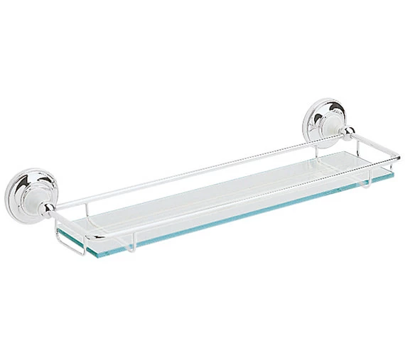 Heritage Clifton Glass Shelf Chrome 2 Heritage Clifton Glass Shelf Chrome - Image 2