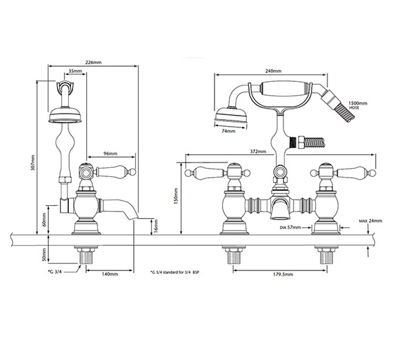 Heritage Granley Traditional Bathroom Suite - 2 - PGRW05 PGRW09 THC10P TGRC00 12 Heritage Granley Traditional Bathroom Suite - 2 - PGRW05 PGRW09 THC10P TGRC00 - Image 12