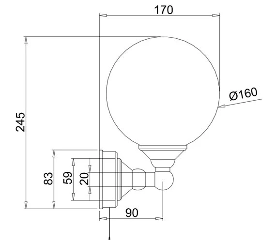 Burlington Edwardian Single Round Light With Pull Cord - T50 2 Burlington Edwardian Single Round Light With Pull Cord - T50 - Image 2