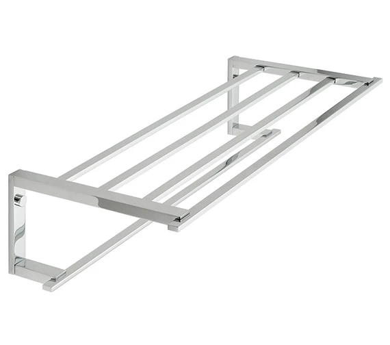 Vado Level Chrome Towel Shelf With Rail 1 Vado Level Chrome Towel Shelf With Rail