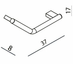 Essential Urban Angled Chrome Grab Bar -UK Bathroom Products Sales 2024 QS V59873 2 mn