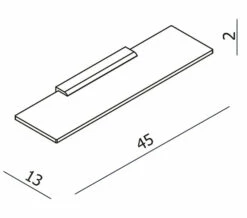 Essential Urban 450mm Glass Shelf -UK Bathroom Products Sales 2024 QS V59878 2 mn