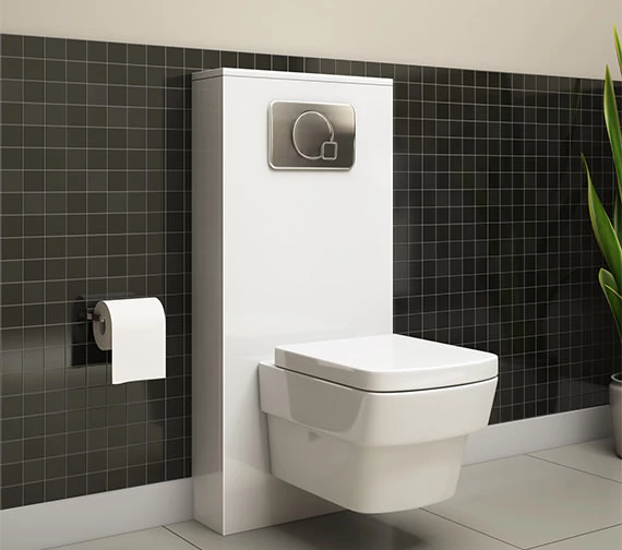 IMEX Echo White Gloss 550 X 1150mm Concealed Cistern Cover 3 IMEX Echo White Gloss 550 X 1150mm Concealed Cistern Cover - Image 3