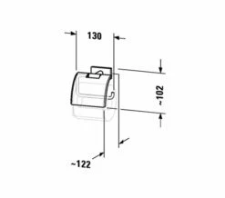 Duravit Karree Chrome Toilet Roll Holder - 0099551000 -UK Bathroom Products Sales 2024 QS V72871 2 mn