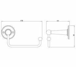 Burlington Toilet Roll Holder Without Cover Chrome Plated - A16 CHR -UK Bathroom Products Sales 2024 QS V73059 2 mn