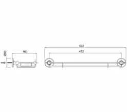 Burlington Shelf With Chrome Plated Railing - A18 CHR 5 Burlington Shelf With Chrome Plated Railing - A18 CHR -UK Bathroom Products Sales 2024 QS V73061 2 mn