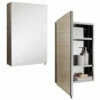 RAK Cube Stainless Steel 400 X 600mm Single Door Mirror Cabinet