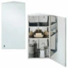 RAK Riva Stainless Steel Single Corner Cabinet With Mirrored Door 380 X 650mm