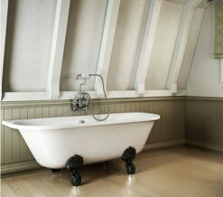 Burlington Avantgarde 1700 X 750mm White Back-To-Wall Bath -UK Bathroom Products Sales 2024 QS V77477 12 mn