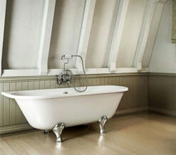 Burlington Avantgarde 1700 X 750mm White Back-To-Wall Bath -UK Bathroom Products Sales 2024 QS V77477 9 mn