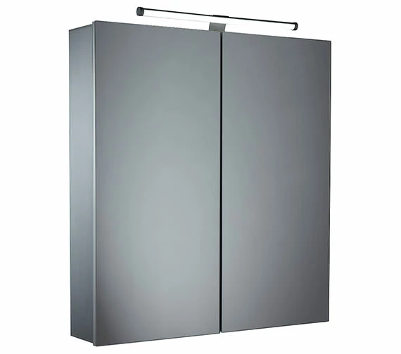 Tavistock Conduct Aluminium Double Door Mirror Cabinet With LED Light 2 Tavistock Conduct Aluminium Double Door Mirror Cabinet With LED Light - Image 2