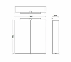 Tavistock Conduct Aluminium Double Door Mirror Cabinet With LED Light 6 Tavistock Conduct Aluminium Double Door Mirror Cabinet With LED Light -UK Bathroom Products Sales 2024 QS V79469 2 mn